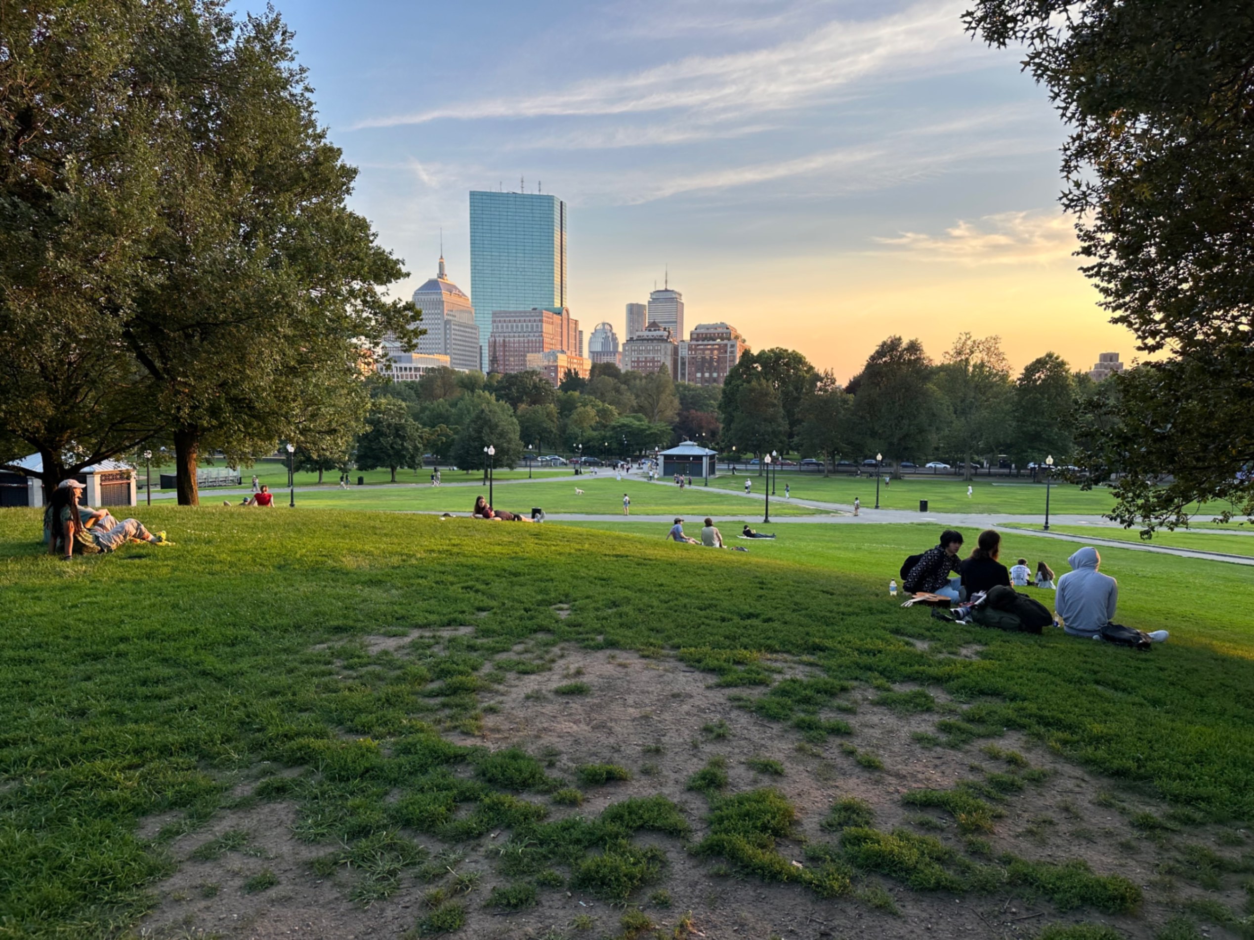 Boston Commons Sunset