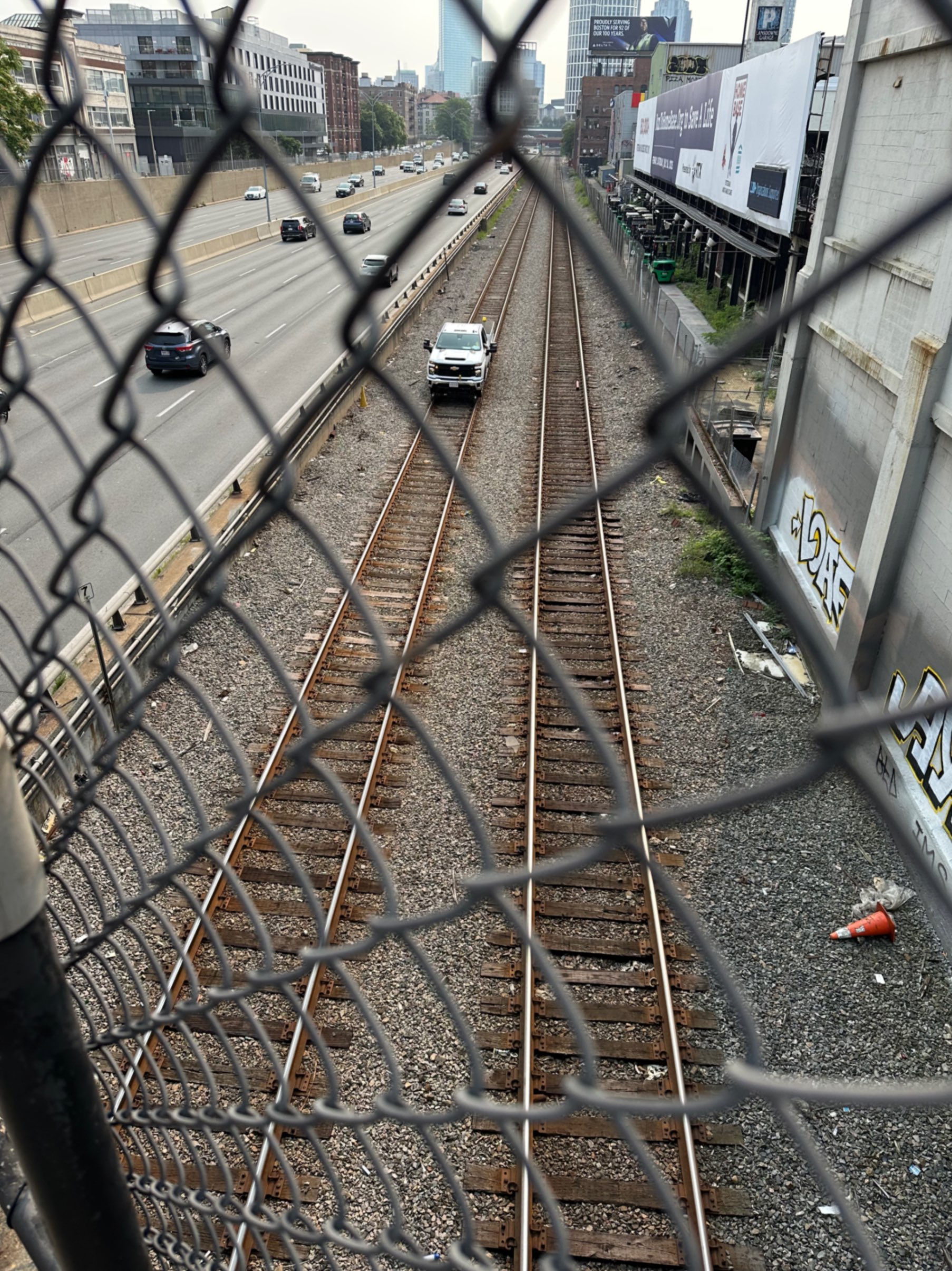 Truck on tracks