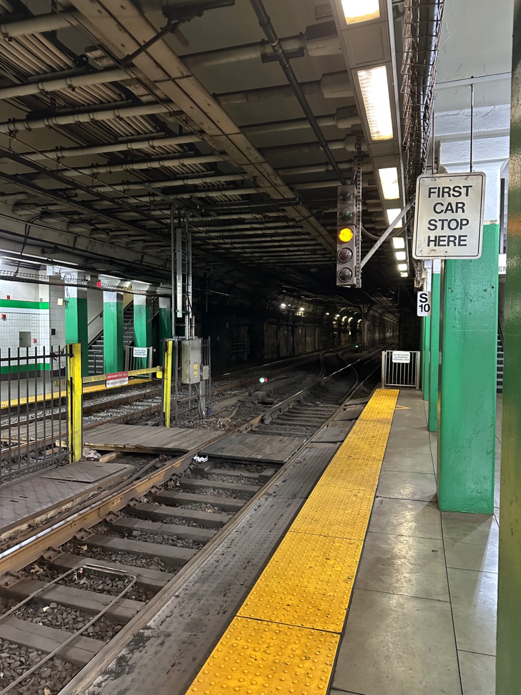 Arlington station, looking west