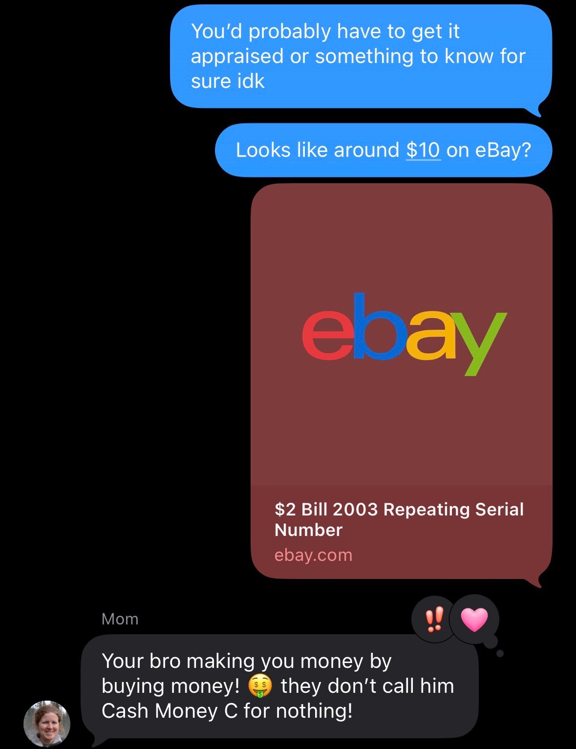 Thanks mom