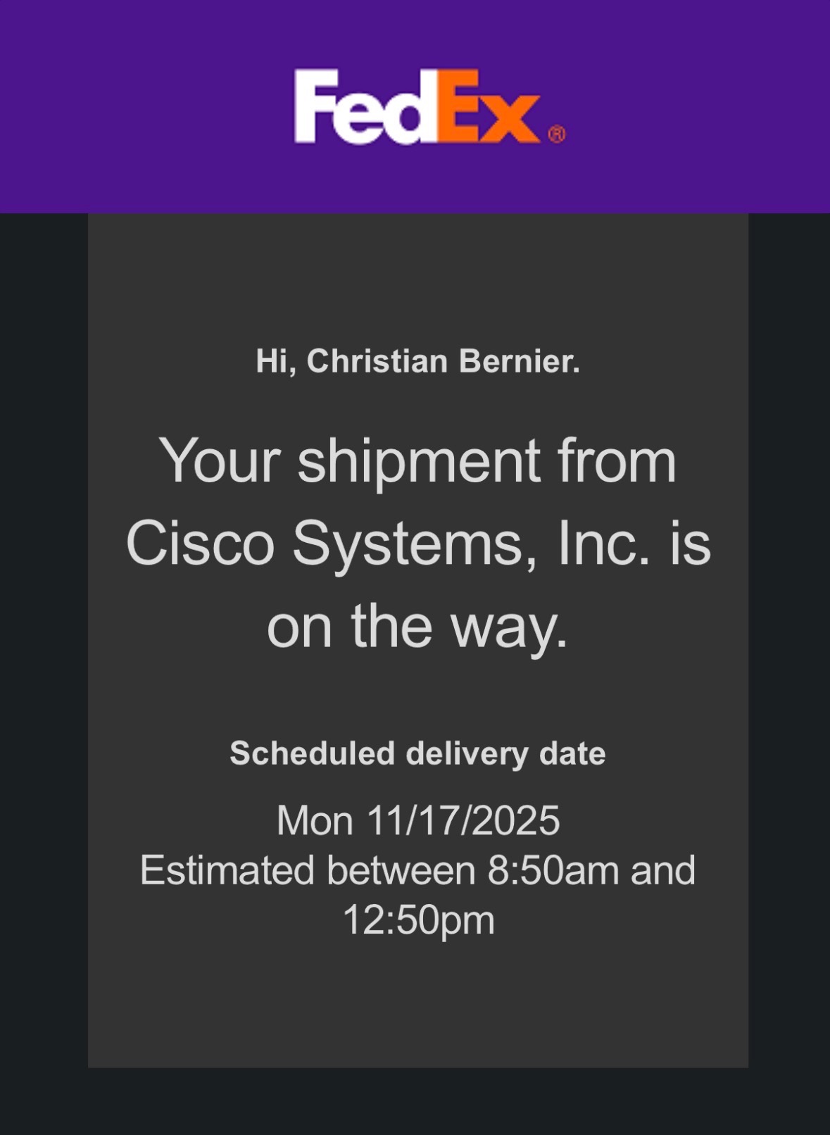 Only 5 1/2 months late 😝